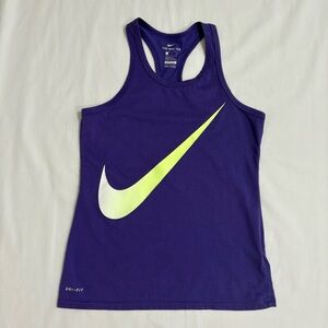 Nike Girls Dri-Fit Active Tank Top Shirt Purple Size Large